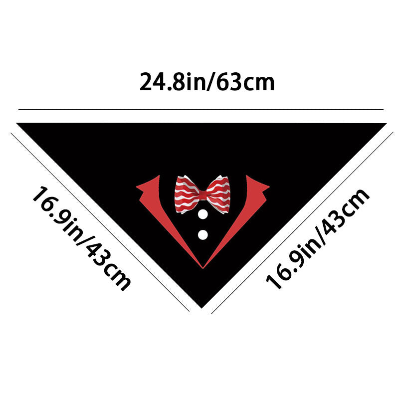 Tuxedo Dog Bandana for Dogs & Cats – Gentleman Pet Scarf