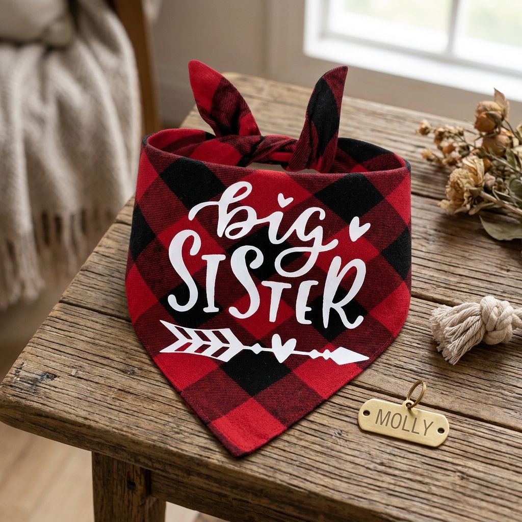 Plaid Dog Bandana for Dogs & Cats – Classic British Pet Scarf