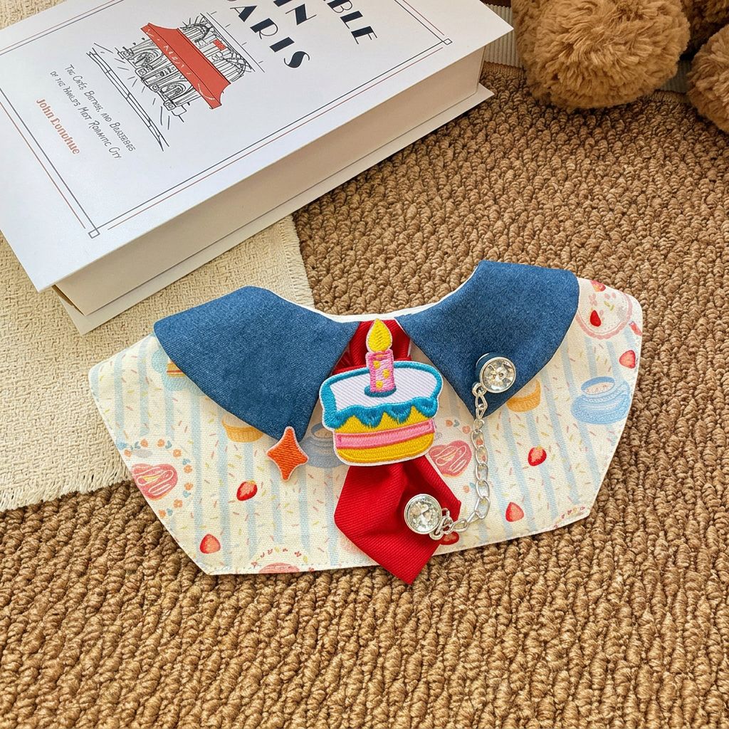 Dog Birthday Bandana for Dogs & Cats – Cute Party Bib