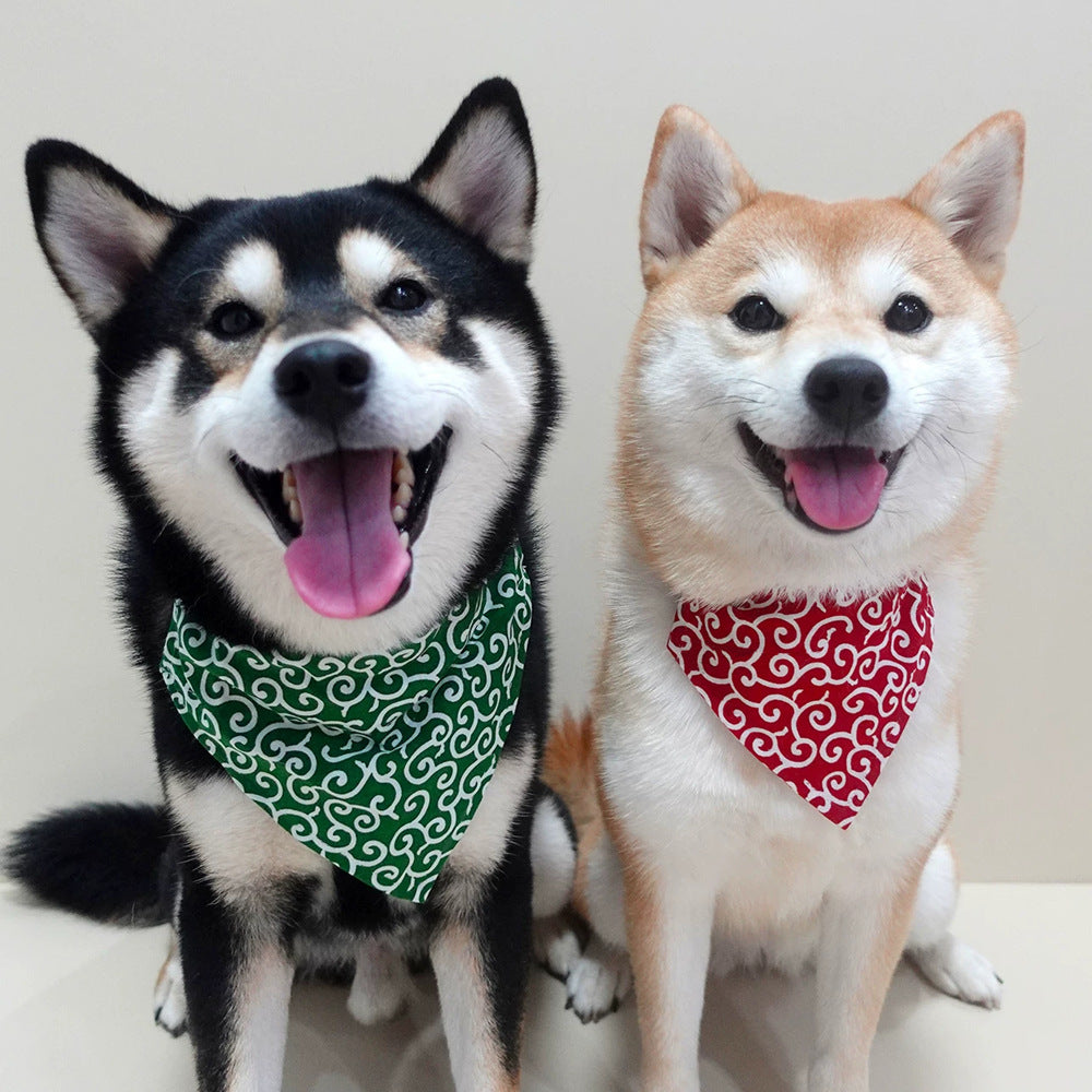 Karakusa Dog Bandana for Dogs & Cats – Japanese Pet Scarf