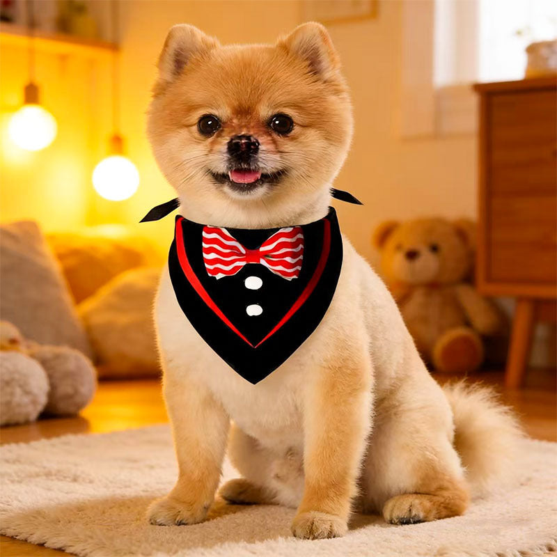 Tuxedo Dog Bandana for Dogs & Cats – Gentleman Pet Scarf