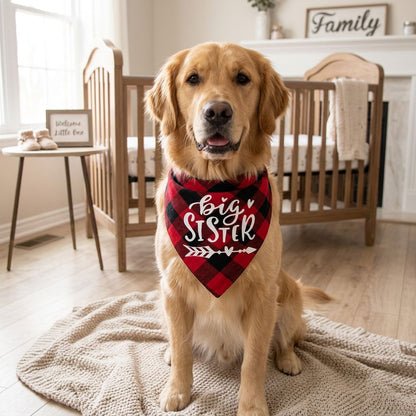 Plaid Dog Bandana for Dogs & Cats – Classic British Pet Scarf
