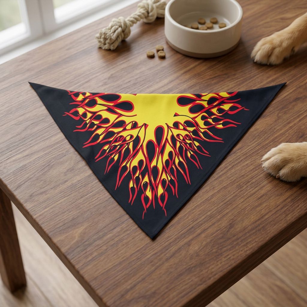 Flame Dog Bandana for Dogs & Cats – Hip Hop Pet Scarf