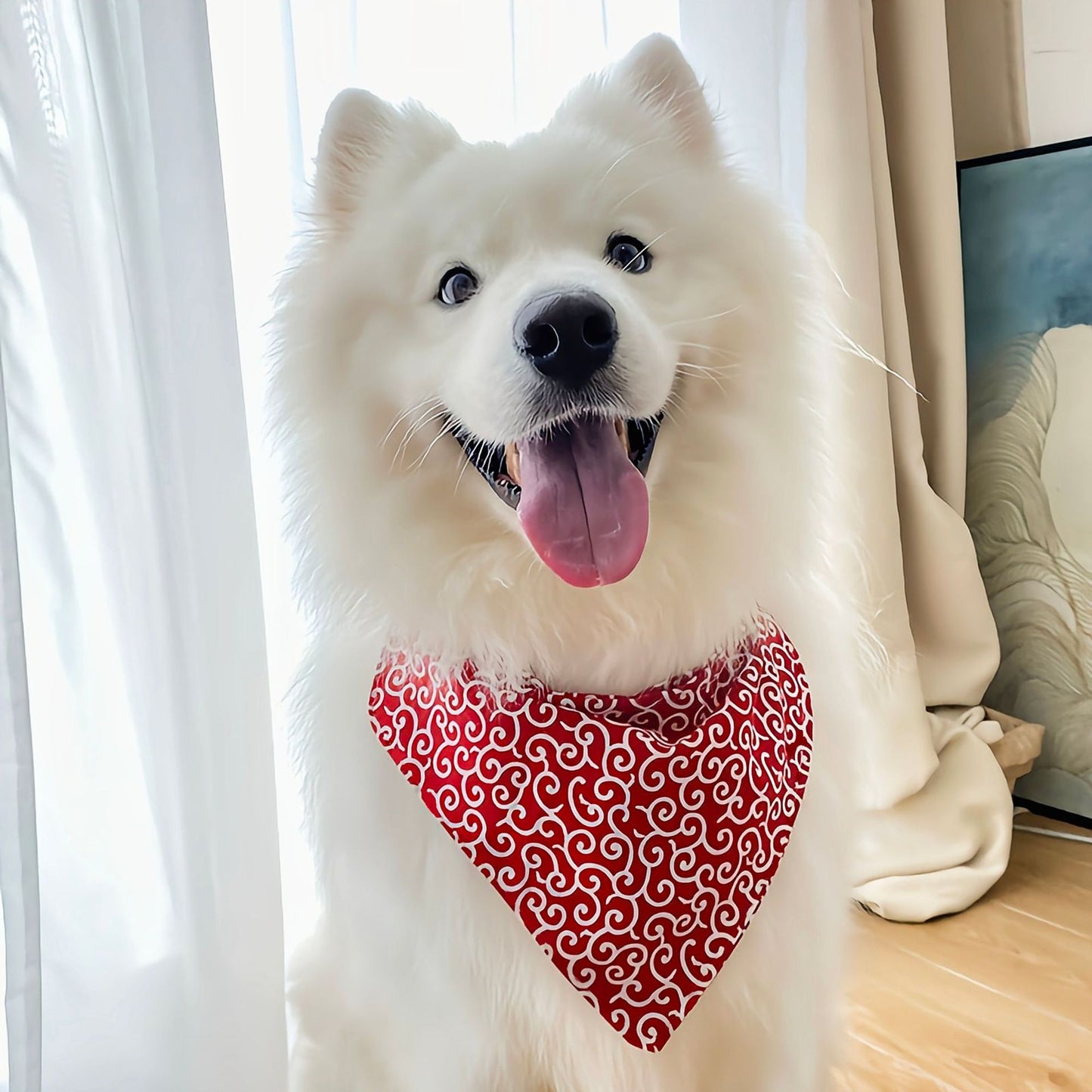 Karakusa Dog Bandana for Dogs & Cats – Japanese Pet Scarf