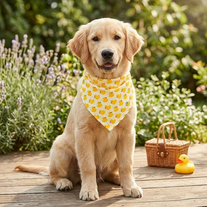Duck Dog Bandana for Dogs & Cats – Cute Yellow Pet Scarf