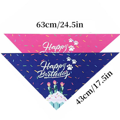 Dog Birthday Outfit Set for Dogs & Cats – Hat, Bandana & Bow Tie