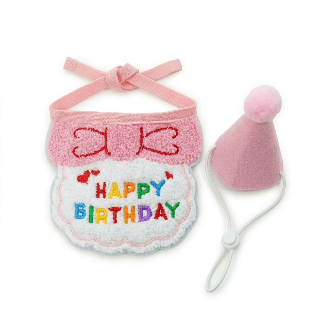 Dog Birthday Hat & Bandana Set for Dogs & Cats – Party Outfit