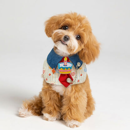 Dog Birthday Bandana for Dogs & Cats – Cute Party Bib