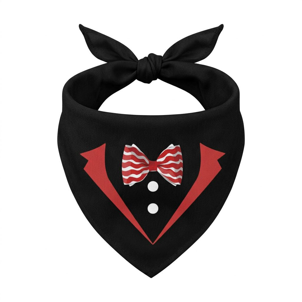 Tuxedo Dog Bandana for Dogs & Cats – Gentleman Pet Scarf