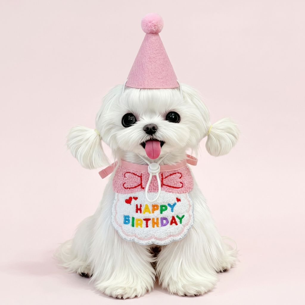 Dog Birthday Hat & Bandana Set for Dogs & Cats – Party Outfit