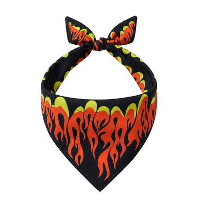 Flame Dog Bandana for Dogs & Cats – Hip Hop Pet Scarf